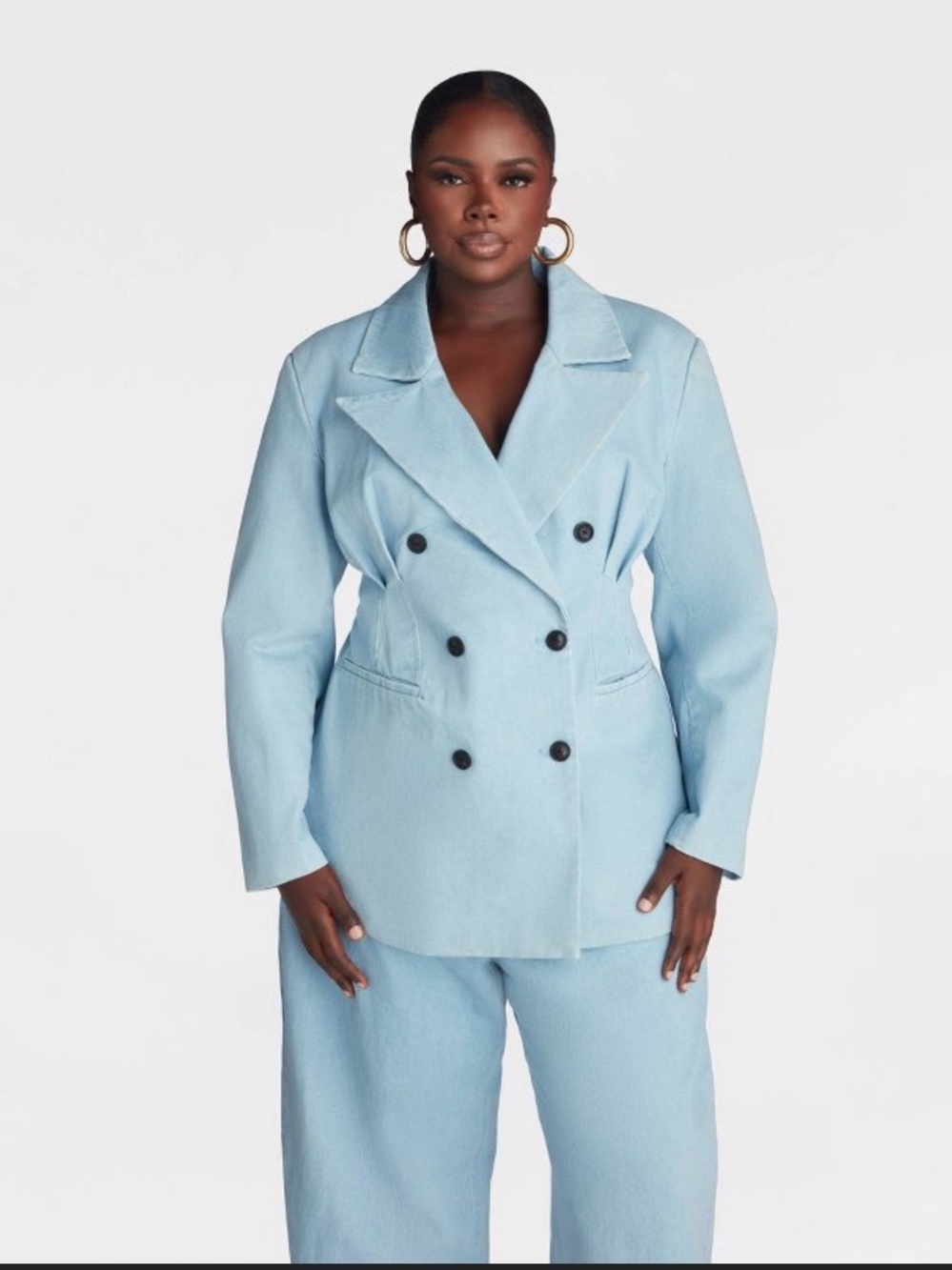 KBB by KAHLANA Women's 'The Corset
Denim Blazer' - Medium Wash